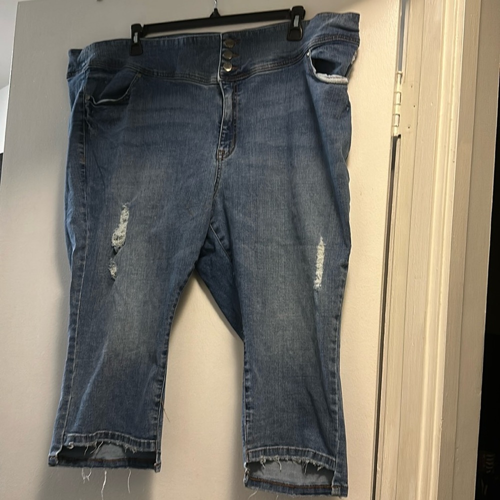 Used Lane Bryant Flex Magic Waistband High-Rise Jegging Crop Size 28